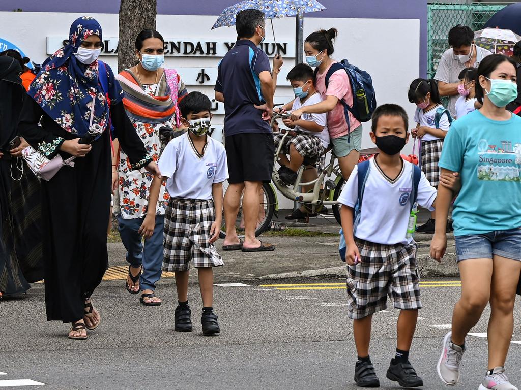 Singapore will begin vaccinating children from 12-15. Picture: AFP