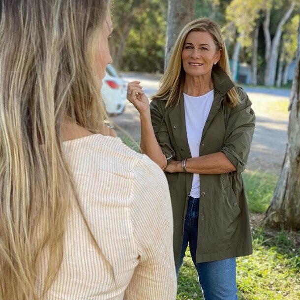 Deborah Hutton conducts an interview for Find Your Dream Home in May. (Picture: Supplied)