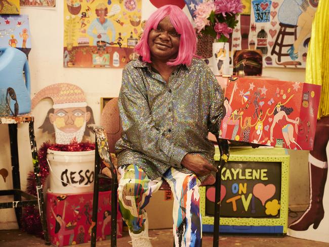 Kaylene Whiskey in her studio. Picture: Supplied.