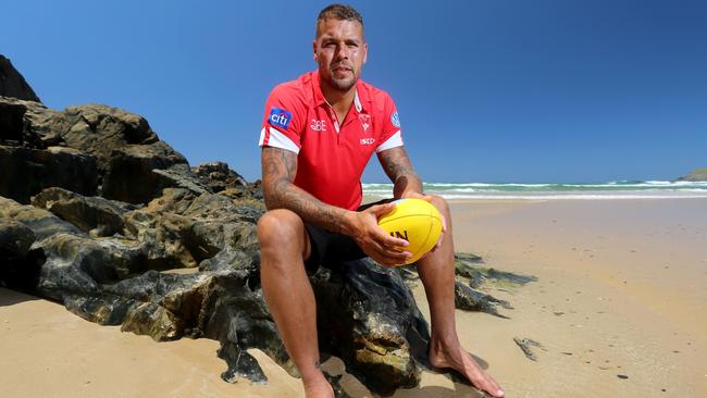 Lance Franklin still feels like he’s 25 despite now being 31 years of age. Picture: Nathan Edwards