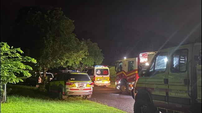 Emergency services at the scene on Darley Rd, Upper Caboolture. Picture: Facebook/Moreton Alert