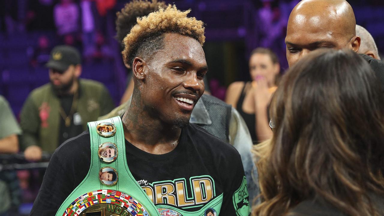 WBC, WBA and IBF super-welterweight champion Jermell Charlo (left) faces WBO champion Brian Castano to unify the division.