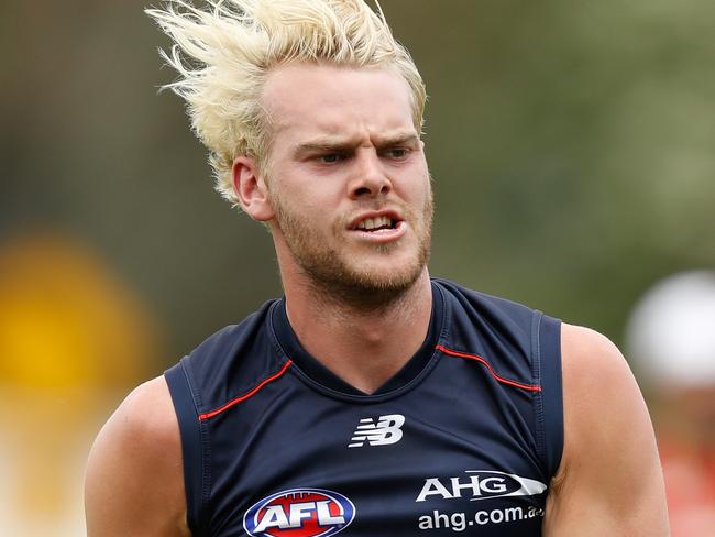 MELBOURNE, AUSTRALIA - NOVEMBER 21: Jack Watts in action during a Melbourne Demons AFL pre-season training session at Gosch's Paddock on November 21, 2016 in Melbourne, Australia. (Photo by Michael Willson/AFL Media/Getty Images)