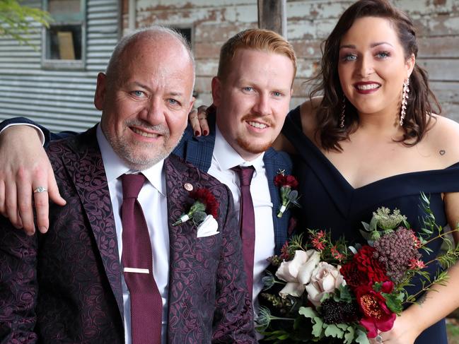 Sean Pickwell with son Jamie Pickwell, 22, and daughter Ally Pickwell, 25. Picture: Liam Kidston