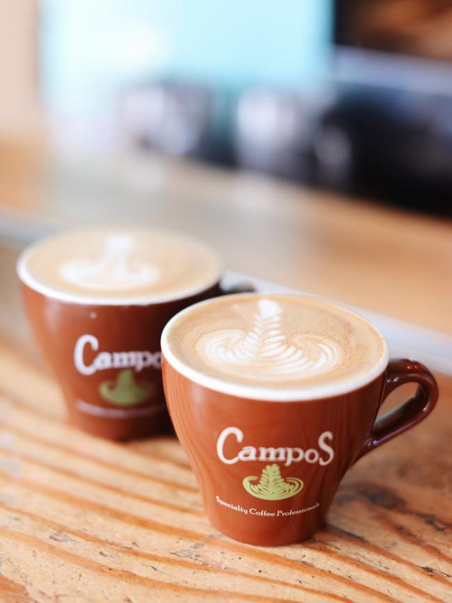 Serving Campos Coffee.