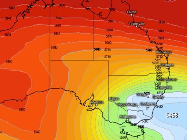 The cold air mass will impact five states. Picture: Supplied