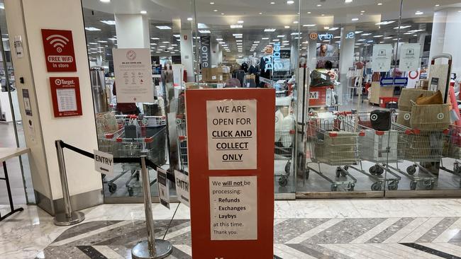 Big name stores are sticking to click and collect despite ACT's lockdown ending. Picture: Julia Kanapathippillai