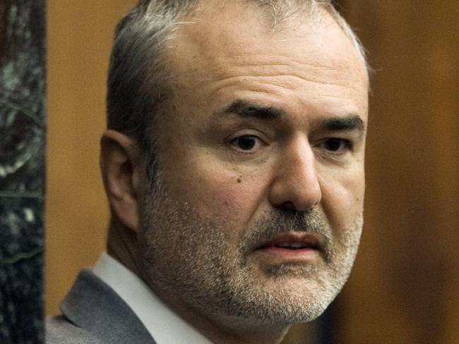 FILE - In this Wednesday, March 16, 2016, file photo, Gawker Media founder Nick Denton arrives in a courtroom in St. Petersburg, Fla. Spanish-language broadcaster Univision has bought Gawker Media in an auction for $135 million. That's according to a person familiar with the matter who asked not to be identified because the deal had not been formally announced. (AP Photo/Steve Nesius, Pool, File)