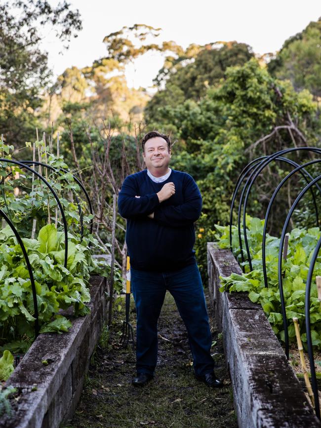 Chef Peter Gilmore is creating his “dream vegetable garden” in Tasmania. Picture: Nikki To