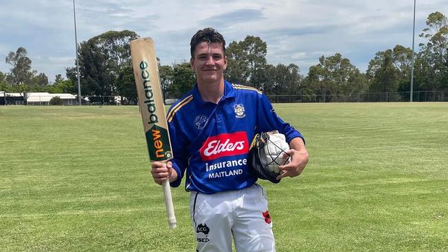 Harry Dunn will enter the tournament fresh after scoring 91 in the youth championships. Photo: Hunter Valley Region Cricket Council.