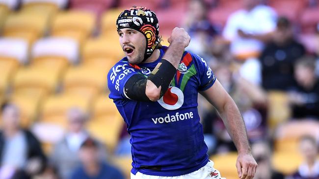 Josh Curran joined the Warriors in 2019 after making his NRL debut with the Roosters earlier that season. Picture: Albert Perez/Getty Images