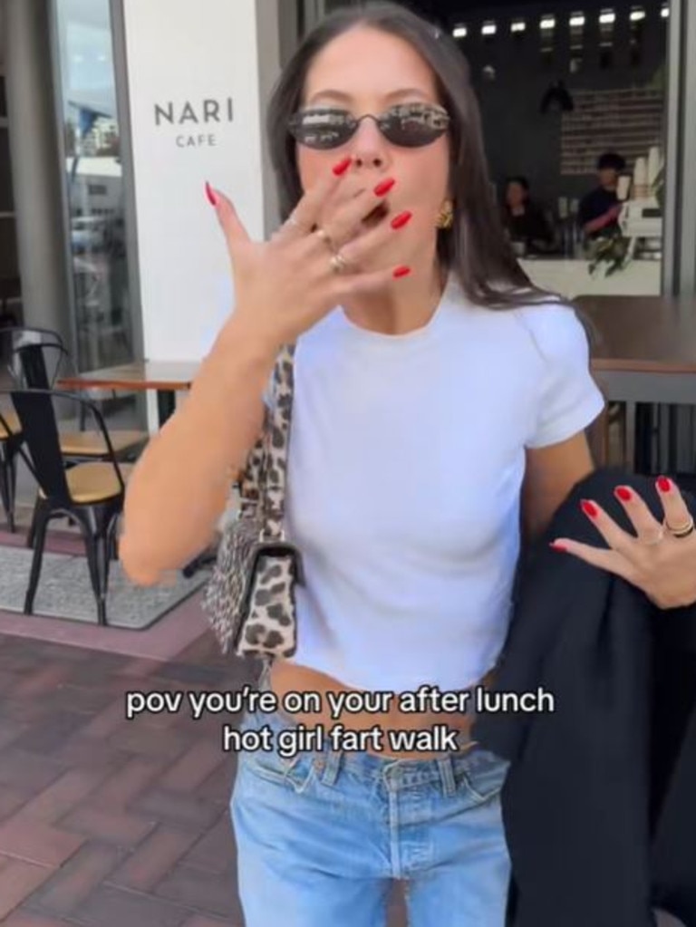 Social media users have embraced the ‘fart walk’. Picture: TikTok/@sullivang_