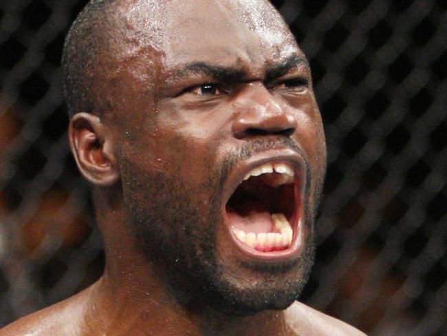 SAITAMA, JAPAN - SEPTEMBER 27: Uriah Hall of Jamaica celebrates his win over Gegard Mousaasi of Iran in their middleweight bout during the UFC event at the Saitama Super Arena on September 27, 2015 in Saitama, Japan. (Photo by Mitch Viquez/Zuffa LLC/Zuffa LLC via Getty Images)