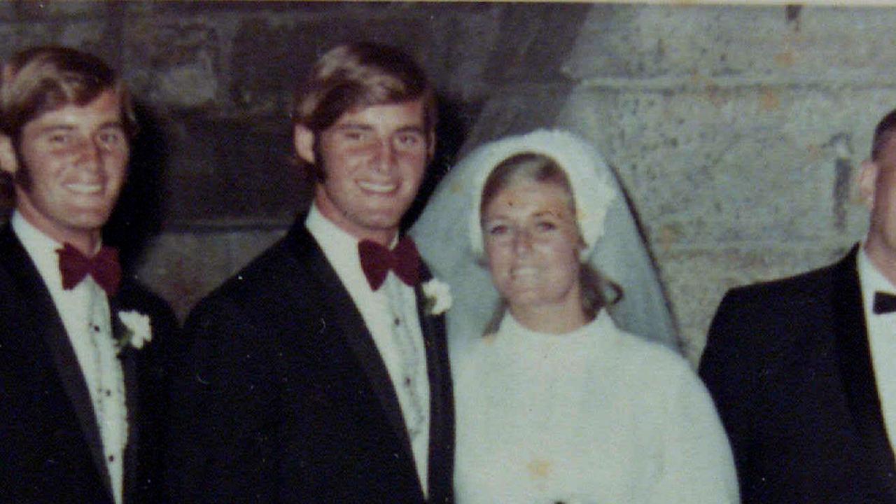 Chris Dawson and Lynette Simms on their wedding day. Picture: Supplied.