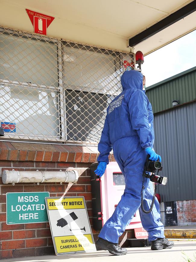 The former Cardiff chicken processing plant, where Dilosa lived, also became a crime scene. Picture: Peter Lorimer.