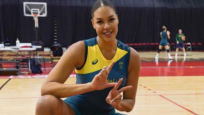 Australian basketball star Liz Cambage in one of the last photos of her in an Opals uniform.