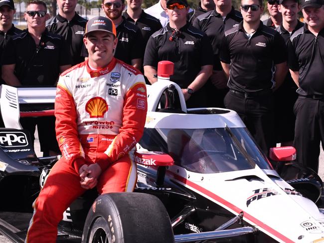 Scott McLaughlin tests in indycar in the US.photos supplied