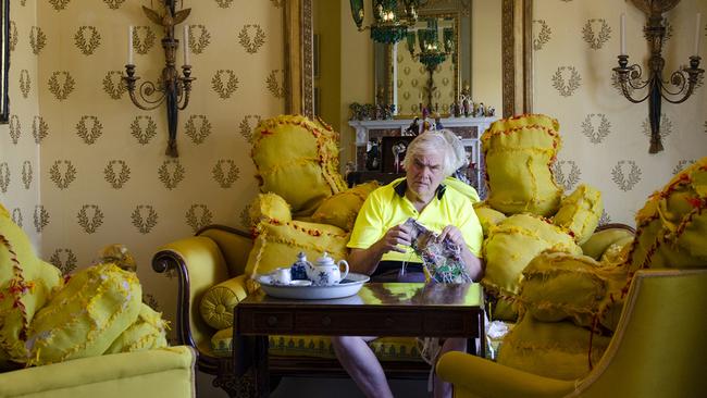 Terry Williams attends the centre five days a week to work on his soft fabric sculpture. Picture: Penelope Hunt