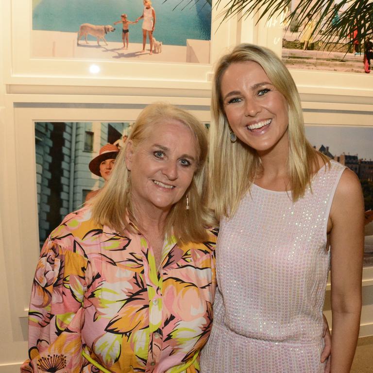 Trish Dixon and Candice Dixon at the opening of FINEPRINTCO Luxury Art Bar at The Brickworks, Southport. Picture: Regina King