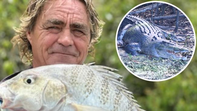 Dean Grieve, owner of the Tinnie Shack in Mission Beach, was attacked by a saltwater crocodile at Port Hinchinbrook, Cardwell, on Friday. Picture: Cameron Bates