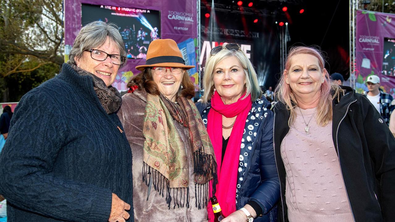 Carol Webster, Irene Henley, Angela Byrant, Carola Werth. Festival of Food and Wine, Queens Park, Toowoomba Carnival of Flowers. Saturday September 10, 2022 Picture: Bev Lacey
