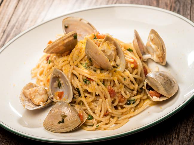 Riserva’s spaghettini vongole. Picture: Jake Nowakowski