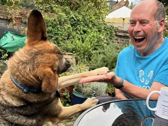 Social media star Sophie From Romania with her rescue owner, British journalist Rory Cellan-Jones