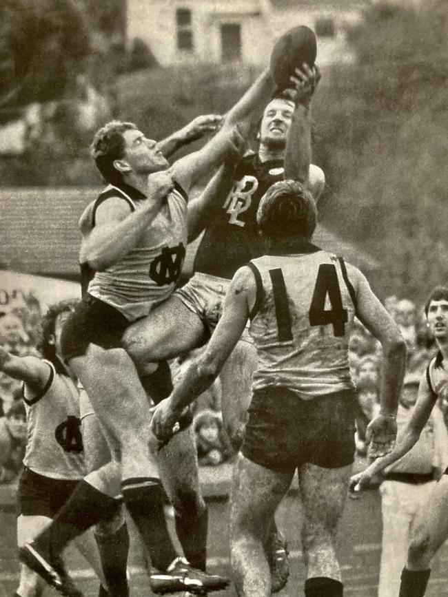 Peter Brown was a star ruckman for North Ballarat in the 1980s along with the Ballarat interleague team. Picture: Supplied