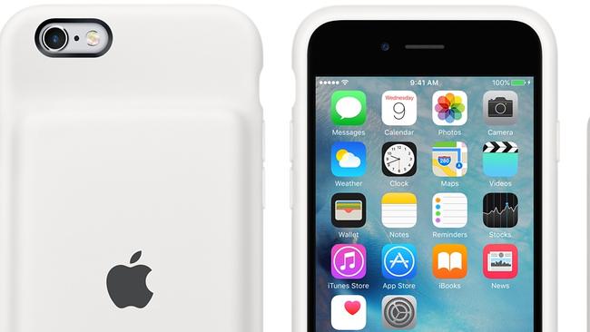 The Apple iPhone 6S Smart Battery Case with the controversial hump. Picture: Supplied.