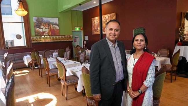 RECOGNITION: Indian Mehfil restaurant has been awarded a TripAdvisor Hall of Fame Certificate of Excellence. Owner Rajesh Sharma with his wife Prianka. Picture: Rob Williams