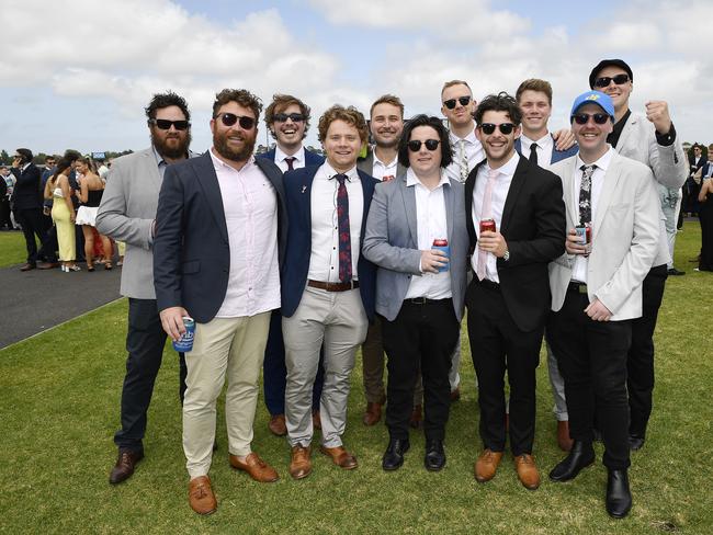 Carrum Patterson Lakes, Division 3 footballers enjoy a day at the races. Picture: Andrew Batsch