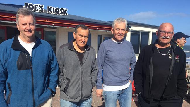 Joe's Kiosk regulars Graham Brown, Henry Peterson, Rick Morris and Grantly Payze.