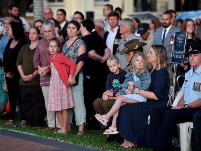 Anzac Day 2025. Dawn service Anzac Park Townsville. Picture: Evan Morgan