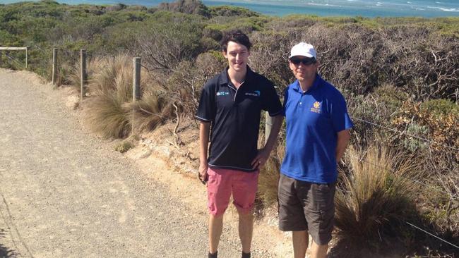 Daymon Ness with his father William Ness. Picture: Ness Family