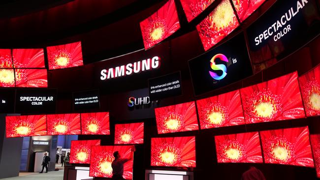 New display ... Samsung showed off its SUHD range at the Consumer Electronics Show, due to launch in Australia this year. Photo: Jennifer Dudley-Nicholson.