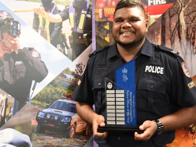 Rodney Baird received Aboriginal Community Police Officer of the Year Administrator Award. Picture: Sam Lowe