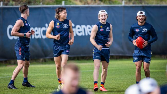 Ben Keays, Jake Soligo, Zac Taylor and Josh Rachele. Picture: Tom Huntley