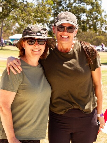 Jo Godfrey and Narelle Rudling from CamFam at the 2023 Bundaberg Relay for Life.