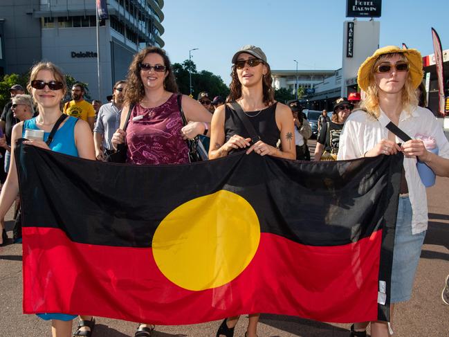 NAIDOC march, 2024. The theme this year is 'Keep the fire burning: Blak, loud and proud'. Picture: Pema Tamang Pakhrin