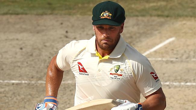 Aaron Finch announced himself as a Test-class player. Picture: Getty.