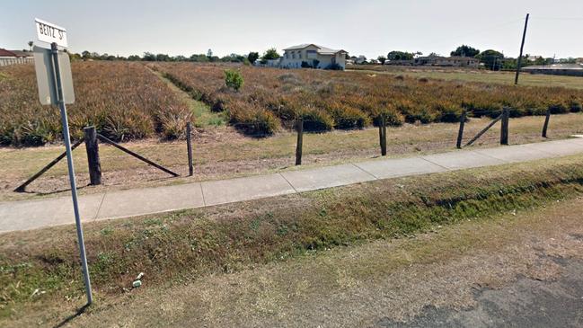 The site of new traffic lights near the old pineapple farm at 84 Samsonvale Rd, Strathpine. The farm has been sold to developer Peet for $18.5 million. Picture: Google