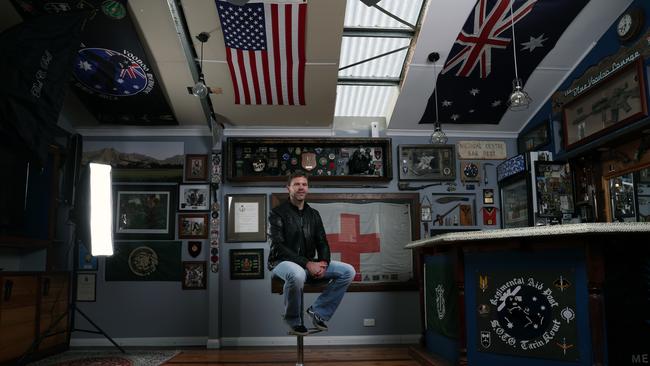 Dan Pronk built the ultimate man cave with the help of his late father. Picture: Gary Ramage