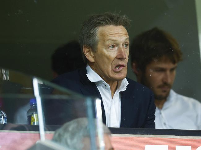 MELBOURNE, AUSTRALIA - SEPTEMBER 10: Storm head coach Craig Bellamy looks on during the NRL Elimination Final match between the Melbourne Storm and the Canberra Raiders at AAMI Park on September 10, 2022 in Melbourne, Australia. (Photo by Daniel Pockett/Getty Images)