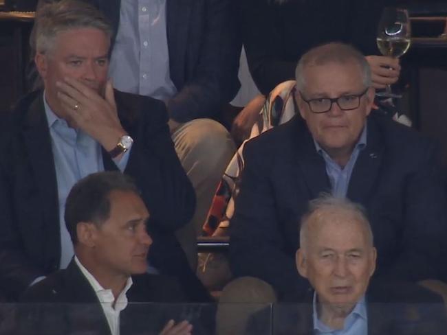 Scott Morrison didn't react as the boos rained down.