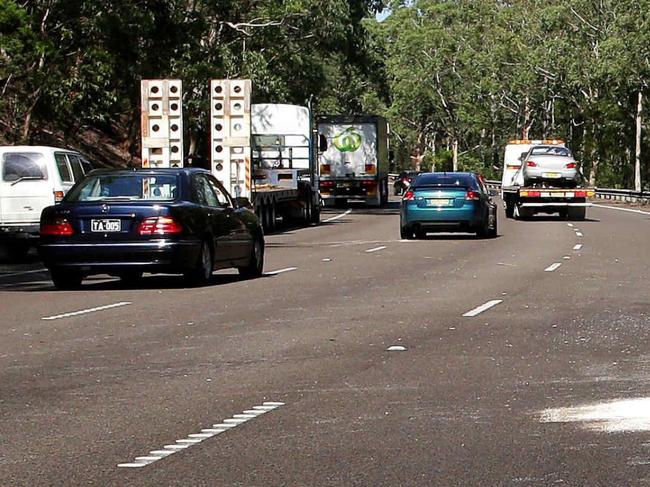 Partlett allegedly fired a nail gun at cars on the M1 between Ourimbah and Somersby.