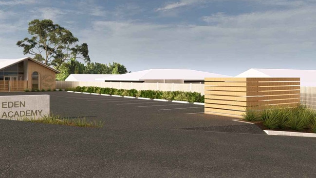 An artist impression of a new childcare centre planned for St Martin De, Porres Catholic school in Sheidow Park. Picture: ON Architecture