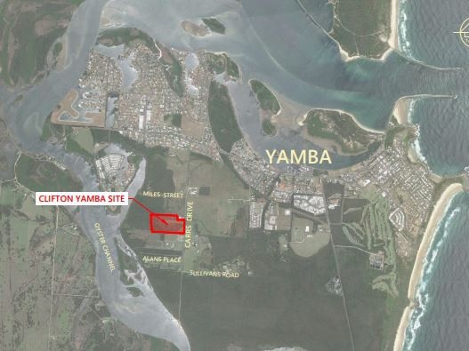 The 'Clifton Yamba' proposed development for Carrs Drive, Yamba is a 216 dwelling, $80 million over 50s manufactured housing estate.