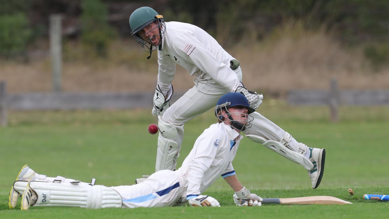 Barwon Heads’ Daniel Donaldson was run out without scoring. Picture: Mark Wilson