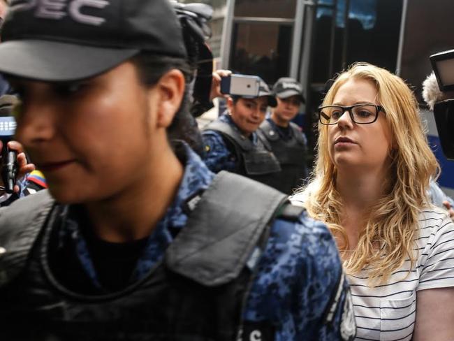 Cassie Sainsbury was sentenced to six years jail by Bogota court in November. Picture: Ivan Valencia