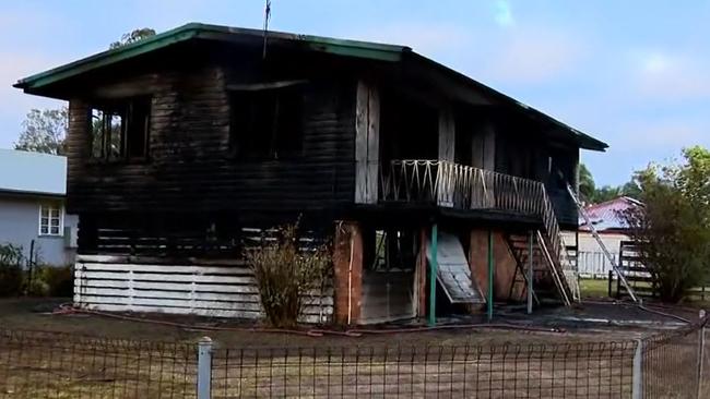 What’s left of the property on the corner of Kingstown Ave and Cardinal St. Picture: 9 News